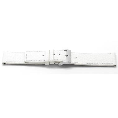 Uhrenarmband in Weiß & Uhrenarmband Universal I500 Leder Weiss 24mm