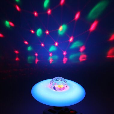 AC86-265V E27 RGBW Bluetooth Musik UFO LED Garage Glühbirne 24Tasten Fernbedien