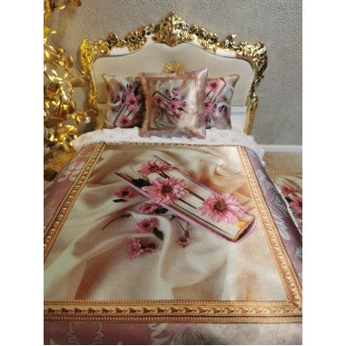 Barbie Schlafzimmer Rosa Blumen Bettüberwurf