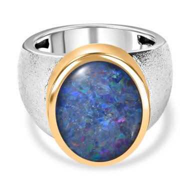 Boulder Opal Triplett Ring 4 78 ct.