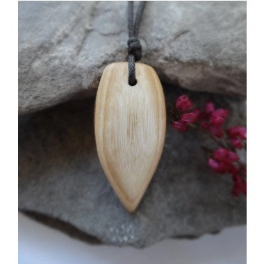 Halskette Aus Natürlichem Eschenholz | Boho Hippie Surfer Geschenk Für