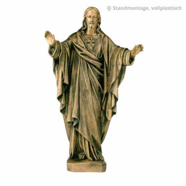 Jesus Figur & Segnender Christus Bronzefigur Herz Jesu Segnend