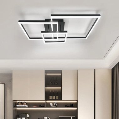 LED Deckenlampe Dimmbar Schwarz Modern Design