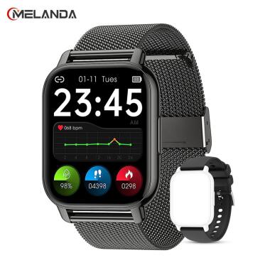 MELANDA 1,85 Zoll Bluetooth Anruf Smart Watch