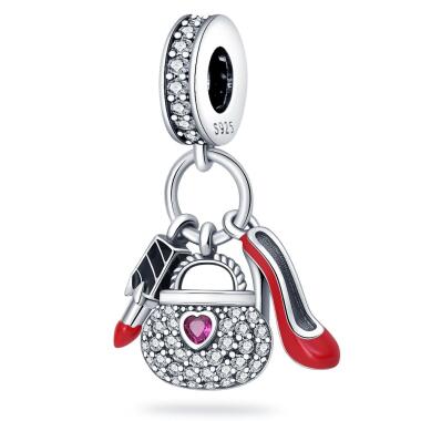POMOiii 925 Sterling Silber Runde Charm Fit