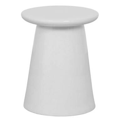 Säulentisch in Weiß Keramik