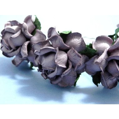 Staubigen Lila Blumen Rose Haar Pin Set/Braut