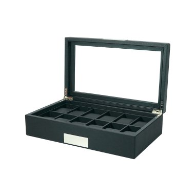 Uhrenbox mit Kunstleder & Rothenschild Uhrenbox RS-3633-BL für 12 Uhren