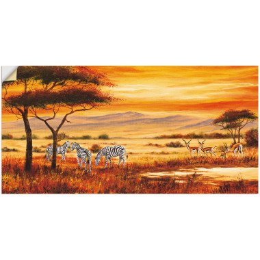 Artland Wandbild Afrikanische Landschaft