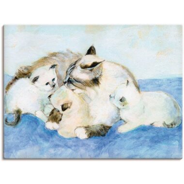 Artland Wandbild Katzenfamilie, Haustiere