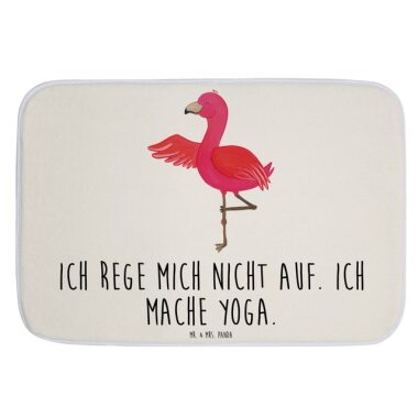 Badematte Flamingo Yoga Weiß Geschenk, Entspannung