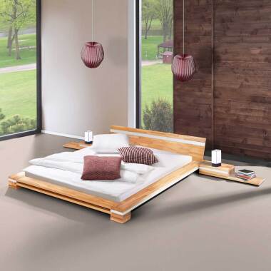 Bett mit Nachtkommoden modern