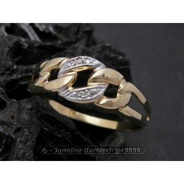 Bicolor-Ring aus Gold 750 & Gold Ring traumhaft Gold 750 bicolor Diamant
