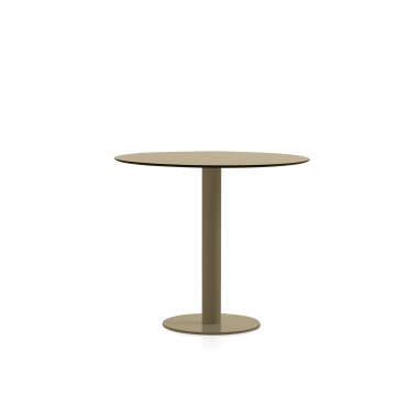 Designer Runder Küchentisch & Diabla Mona Tisch rund bronze (RAL 7006)