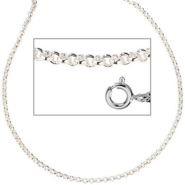 Erbskette 925 Sterling Silber 2,5 mm 70 cm Halskette Kette Silberkette Federring