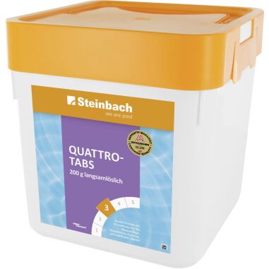 Steinbach Poolpflege Quattrotabs Tabs 5 kg 25x 200g Tabletten langsamlöslich