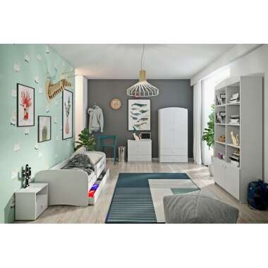 Stylefy Dreams Kinderzimmer-Set Weiß 70x140 cm