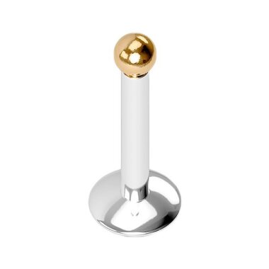 Taffstyle Piercing-Set Micro Lippenpiercing Stecker mit Kugel, Piercing Stab Mon