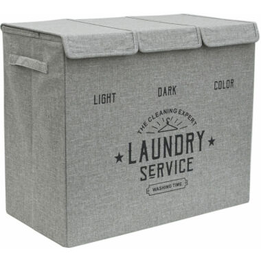 Dunedesign 3 Compartment Laundry Basket 60x30x50