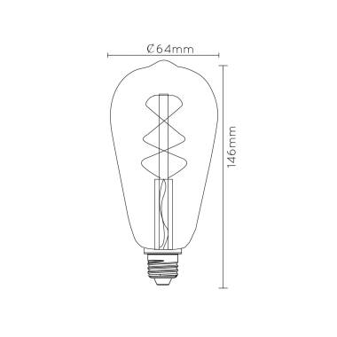 Flurlampe & Lucide LED-Lampe E27 ST64 4W 2.200K amber mit Sensor