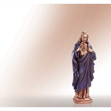 Grabfigur mit Jesus & Jesus Skulptur aus Bronze