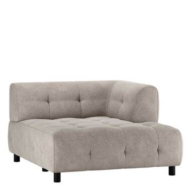 Graugrünes Sofa Modul aus Flachgewebe Armlehne rechts