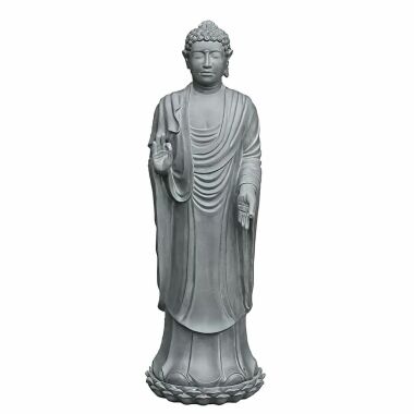 Große stehende Buddha Skulptur aus Polystone Metabono