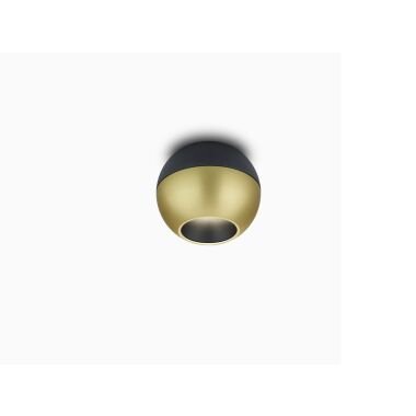 Helestra Eto LED-Deckenspot Ø10cm 927 gold-schwarz