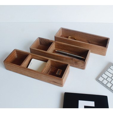 Holz Organizer Box Set, Walnussbox, Schreibtisch