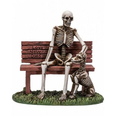 Horror-Shop Dekofigur Skelett Figur auf Parkbank