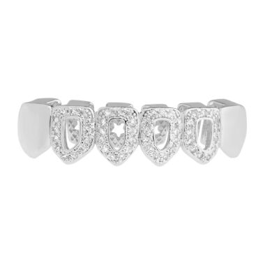 One size fits all Bottom Grillz CUBIC ZIRKONIA offen