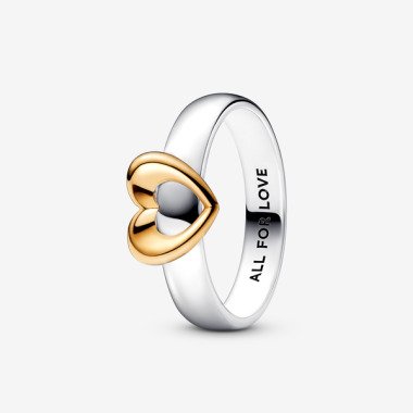 PANDORA Strahlender Bicolor Ring mit verschiebbarem