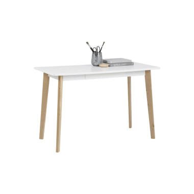 Schreibtisch mit Stauraum & Livetastic Schreibtisch , Weiß , Holz , Birke