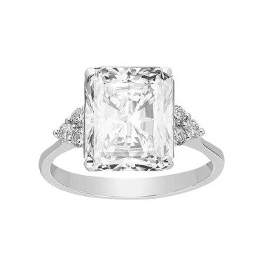 Topas-Ring mit Diamant & Weißer Topas Diamant Ring Weißgold 585