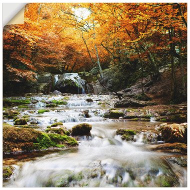 Artland Wandbild »Herbstlicher Wasserfall«
