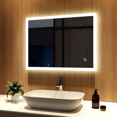 Badspiegel mit Beleuchtung 80x60 Badezimmerspiegel