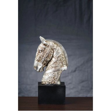 Deko-Pferdefigur & Antike Pferdebüste Statue 40cm Retro Speziell Büste