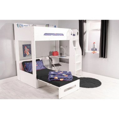 Kinderbett Koffler mit Schreibtisch, 90 x 190 cm
