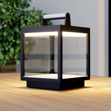 LED-Tischleuchte Cube für außen, Akkubetrieb