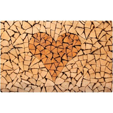 Platzset, Tischsets Herz Holz Holzoptik Set