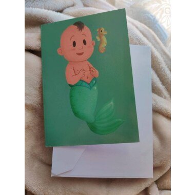Baby Meerjungfrau Karte Shower Ankündigung