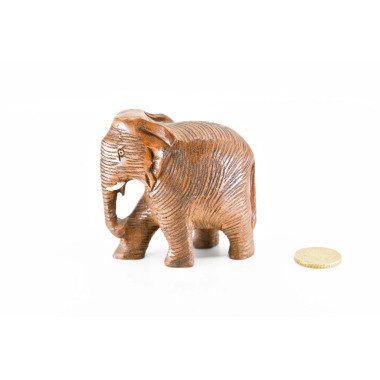 Elefant Figur Vintage Ornament Geschnitzt