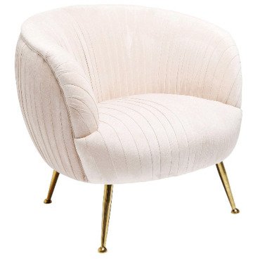 Kare-Design Sessel , Creme , Textil , Uni , 79x75x75 cm , Wohnzimmer, Sessel