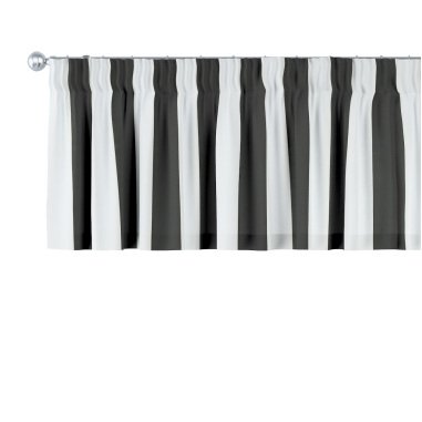Kurzgardine mit Kräuselband, schwarz-weiß