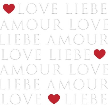PPD Servietten Love Letters Weiß 33 x 33 cm 20 Stück