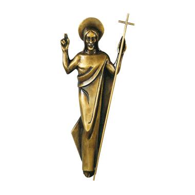 Segnender Jesus Christus mit Kreuz als hochwertige Bronzefigur Christus Salus