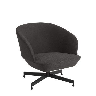 Sessel Lounge Chair Oslo Swivel Base twill weave/black