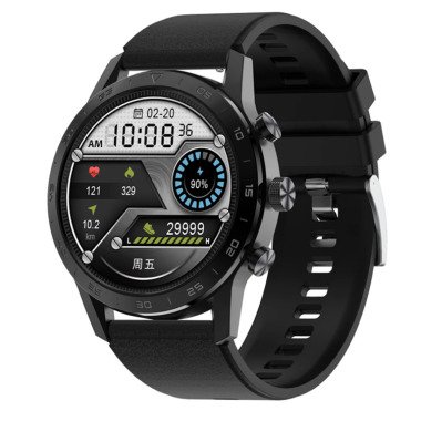 Smartwatch in Schwarz & TPFNet Smart Watch / Fitness Tracker IP67 Silikon Armband Android & IOS ve