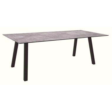 Stern Tisch 220x100 cm Vierkantrohr Aluminium