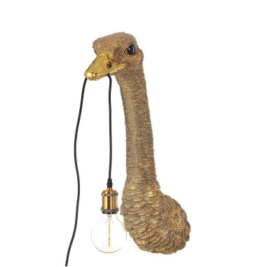 Wandlampe Gold Ostrich 72cm, 18,5 x 25 x 72 cm